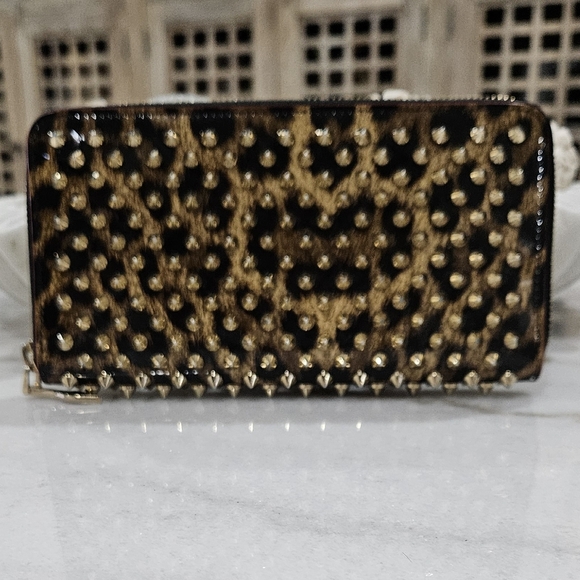 Christian Louboutin Black and Gold Studded Wallet -A Condition - Picture 17 of 17